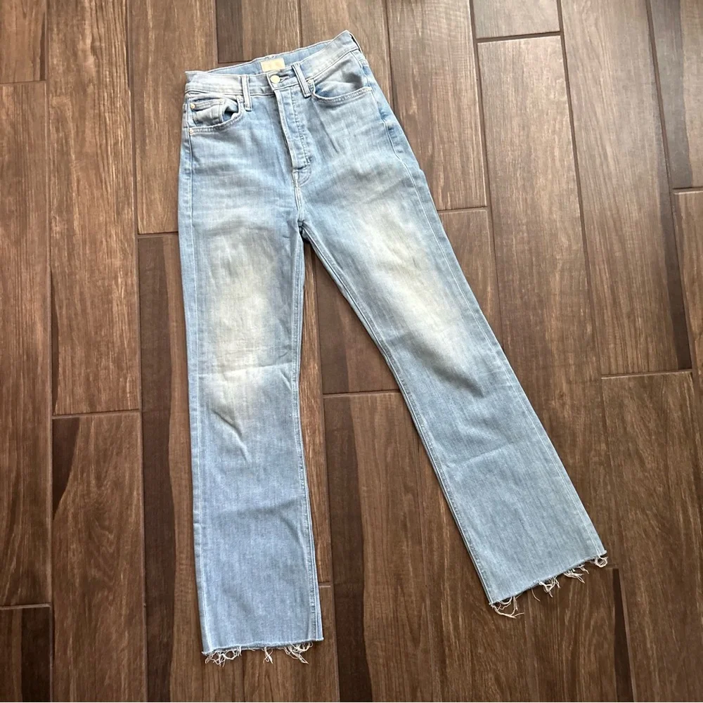 MOTHER The Tripper Ankle Fray Jeans in Island Time Sz 24 - Picture 2 of 11